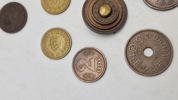 Samling diverse mønter, bl.a. to stk af sølv 