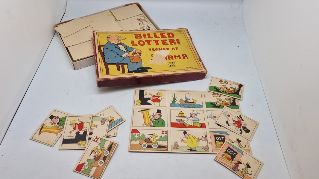 Billed lotteri med billeder tegnet af Storm P.