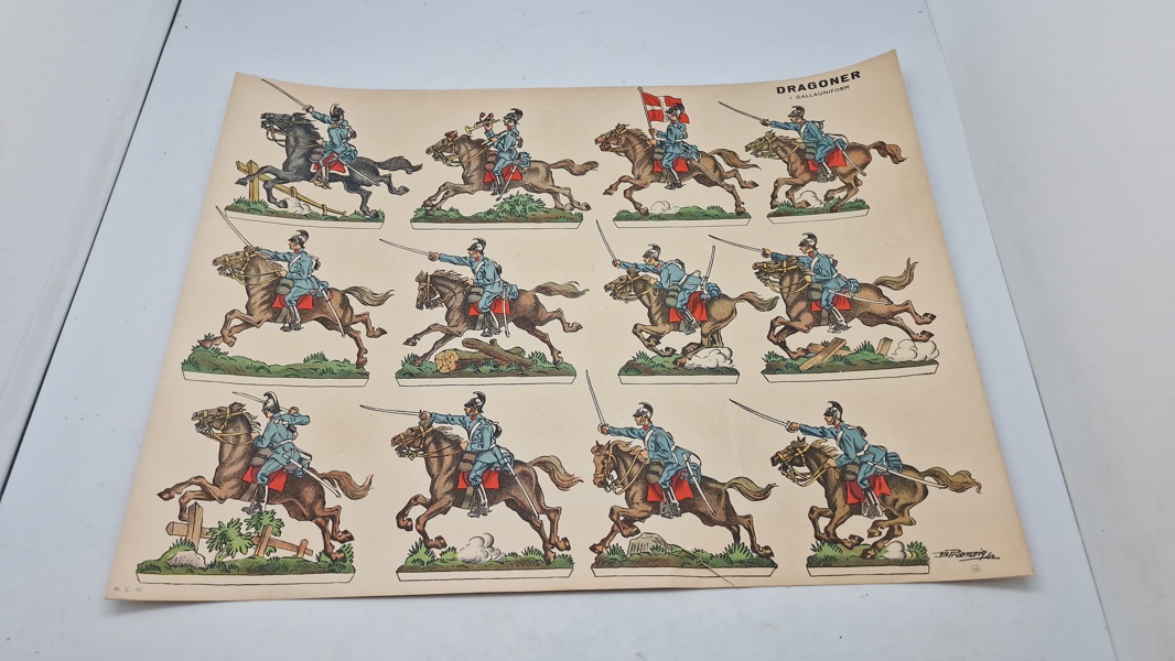 Ark med dragoner til udklip