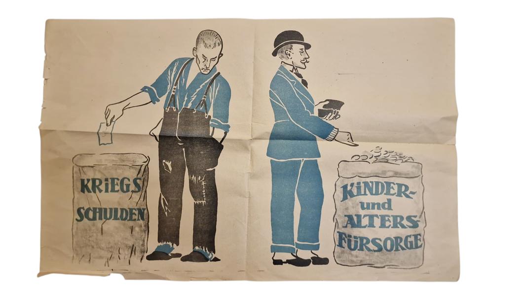 Sjælden original Valgplakat nederste del mangler