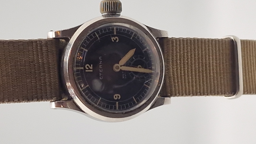 Originalt Tidligt tysk pilot Uhr fra 1930 med mekanisk optræk