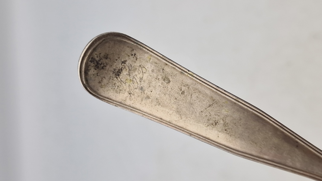 Ske af provinssølv/bondesølv (vægt på sidste foto)