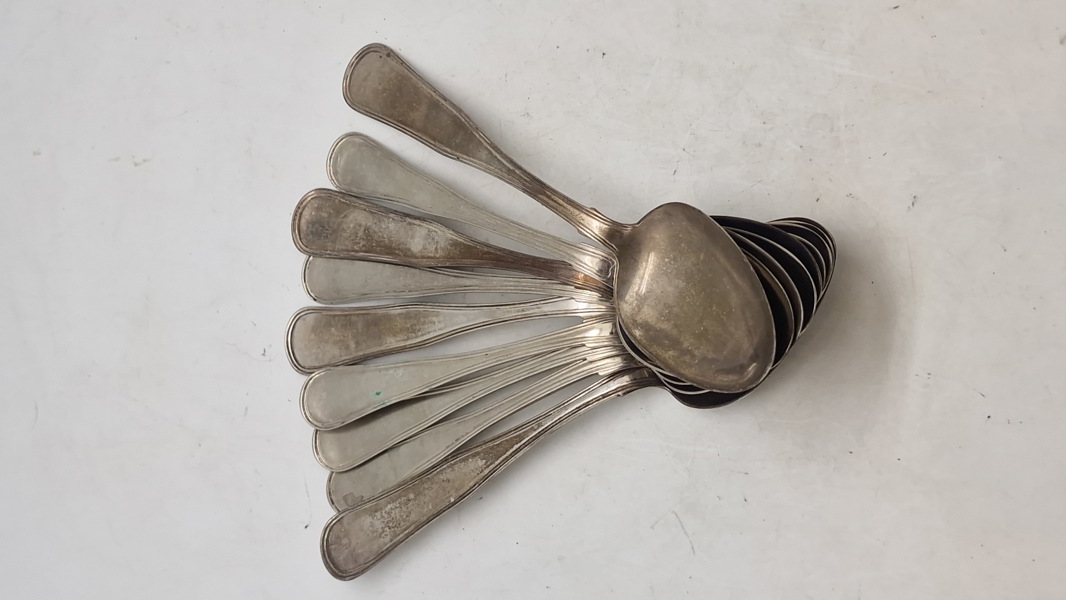 Stor samling Skeer af provinssølv/bondesølv (vægt på sidste foto)