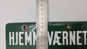 Emalje nummerplade Hjemmeværnet Region VI - pæn