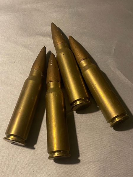 Samling original ekcerser/undervisnings ammunition fra F16 jager 