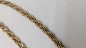 Forgyldt halskæde med ilagt “snor” af sterlingsølv
