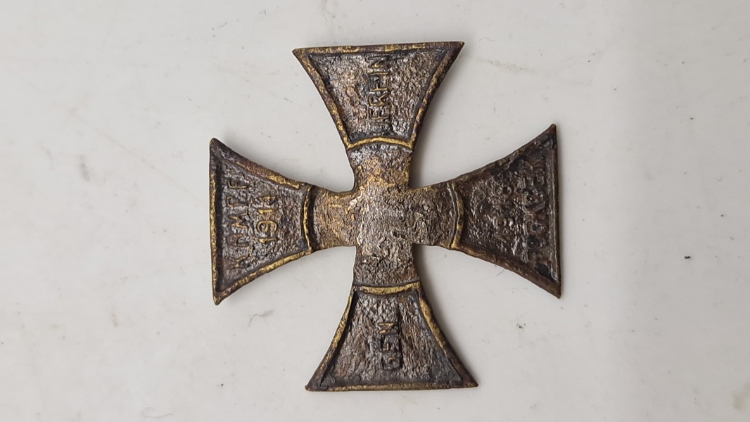 Tysk WW1 kors jordfund 