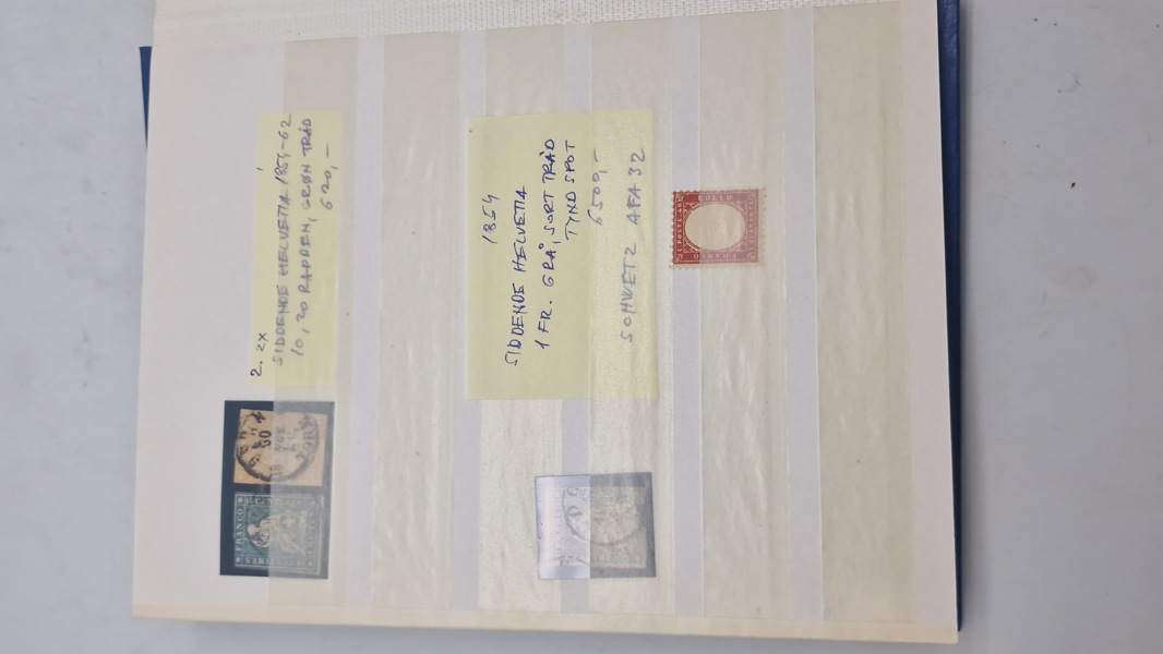 Samling frimærker i album, høj AFA værdi 