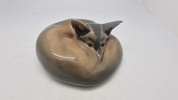 Royal Copenhagen "Curled Fox" (Krøllet ræv) porcelænsfigur, model 438