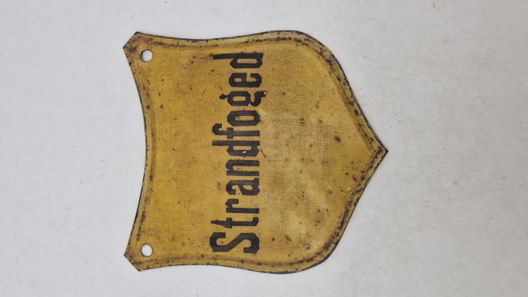 Sjældent originalt dansk strandfoged skilt ´, Fanø