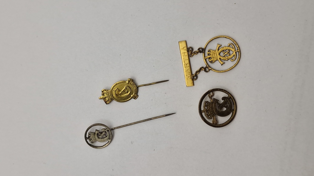 Samling originale Kong Christian X pins