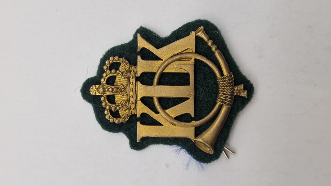 Originalt badge fra Kongeligt Livjæger Korps