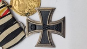 Original tysk ww1 ordensspange (Eisernes kreuz, 2.kl, China-Denkmünze, Ehrenkreuz des Weltkrieges (G7 Unbekanter), Dienstauszeichnung 1. Klasse)