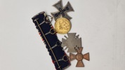 Original tysk ww1 ordensspange (Eisernes kreuz, 2.kl, China-Denkmünze, Ehrenkreuz des Weltkrieges (G7 Unbekanter), Dienstauszeichnung 1. Klasse)