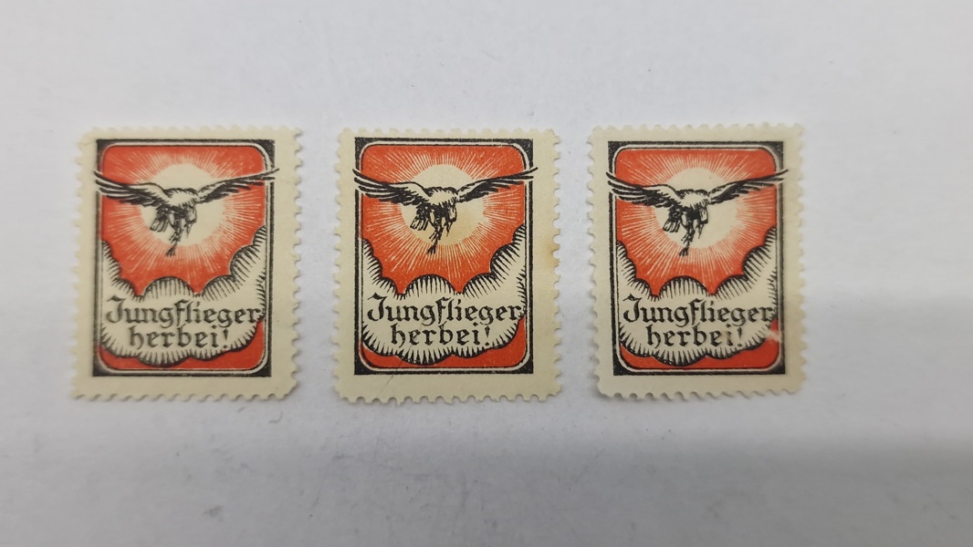 Originale frimærker der blev udgivet af Bund Deutscher Jungflieger (BDJ) i 1932.