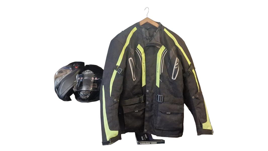 Samling motorcykel udstyr 