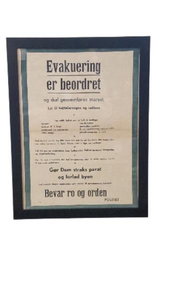 Original evakuerings plakat