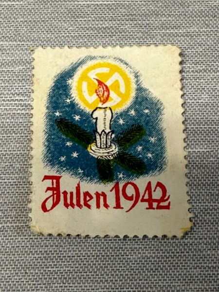 Original Dansk D.N.S.A.P julemærke 1942