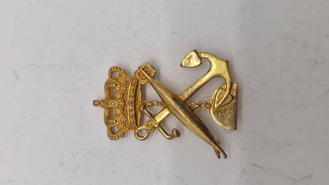 Originalt tidligt dansk marine torpedo mærke