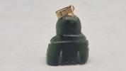 Original jade figur med øje af guld