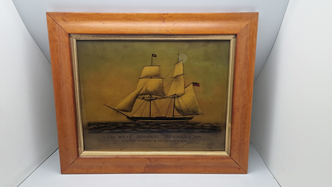 skildring af "The West Indiaman Pegasus" fra 1816. 