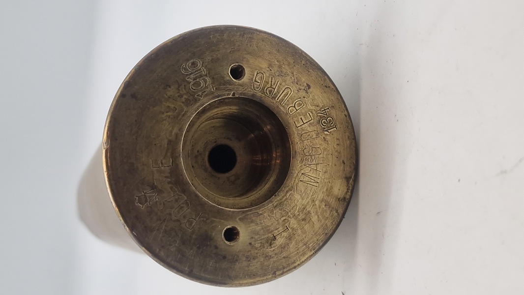 Originalt Tysk WW1 marine hylster har været brugt som lampe