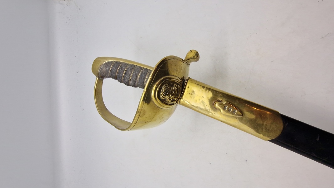 Original Dansk 1882 marine sabel ( Blandt de første 1000 leveret til flåden )