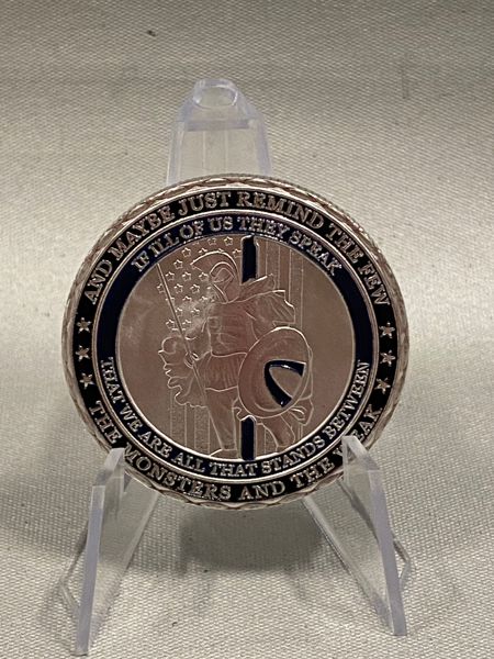 Amerikansk Challenge coin - Thin blue line 