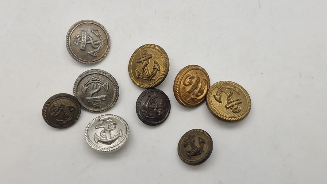 Samling originale tyske Kriegsmarine knapper. ww2