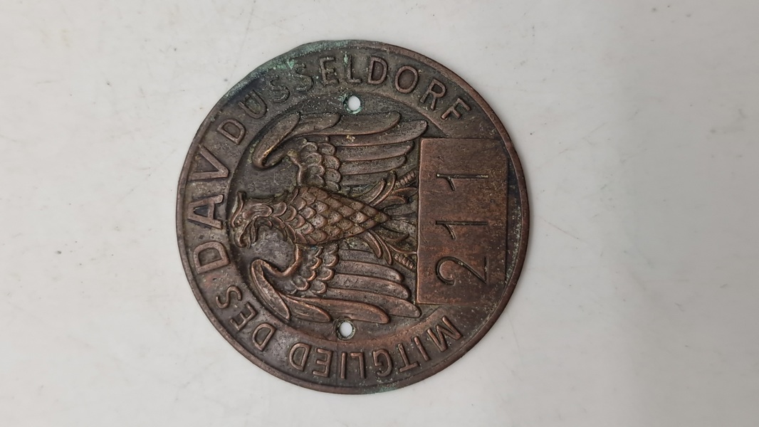 Originalt tysk nummerplade skilt fra perioden omkring ww2