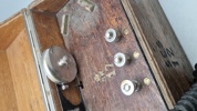 Original felttelefon antageligvis anvendt i det danske søværn i 1920’erne. Delvist sammensat af tysk ww1 felttelefon