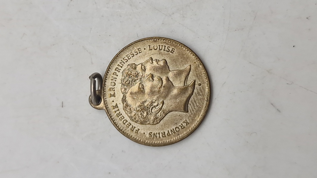 Original medalje Danmark. Christian IX (1818-1906) & Dronning Louise Gold Wedding, 1892