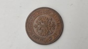 Original russisk 2 kopek-mønt fra 1901