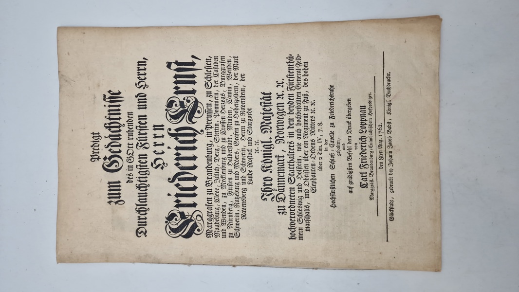 Original lovsamling fra 1762