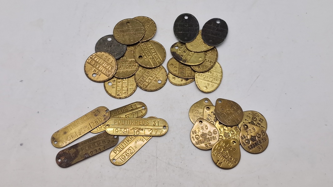 Samling originale polititegn