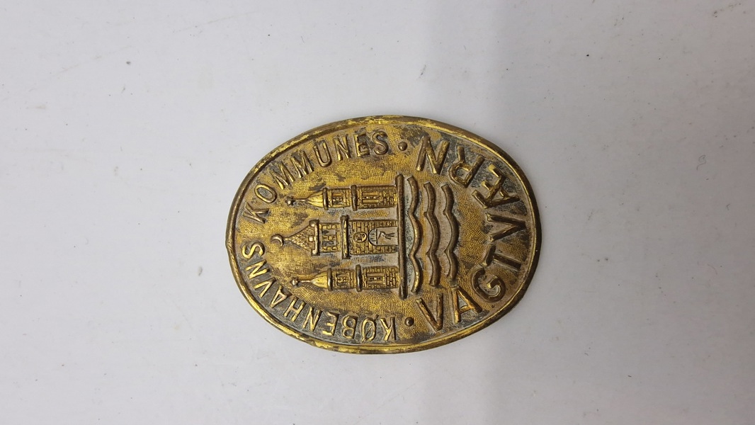 Originalt skjold fra Københavns kommunes vagtværn