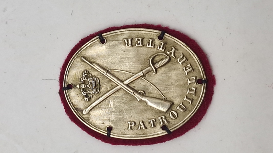 Originalt mærke for patruljerytter. Sjældent