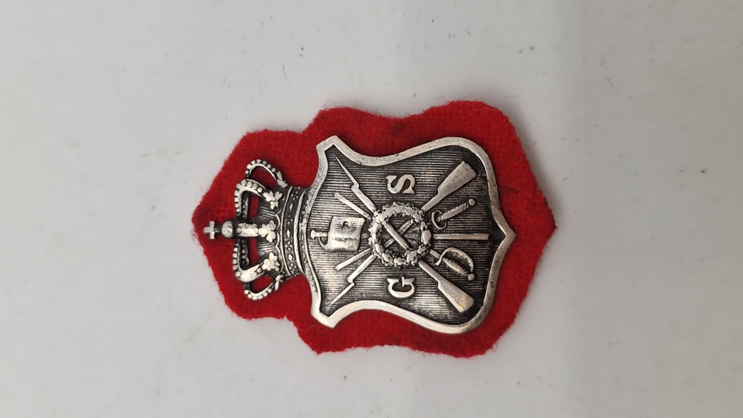 Originalt præmieskjold fra Forsvarets Gymnastikskole model 1867/68