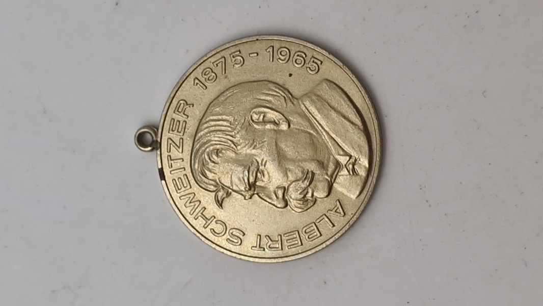 Original mindemedalje for Albert Schweitzer 1875-1965