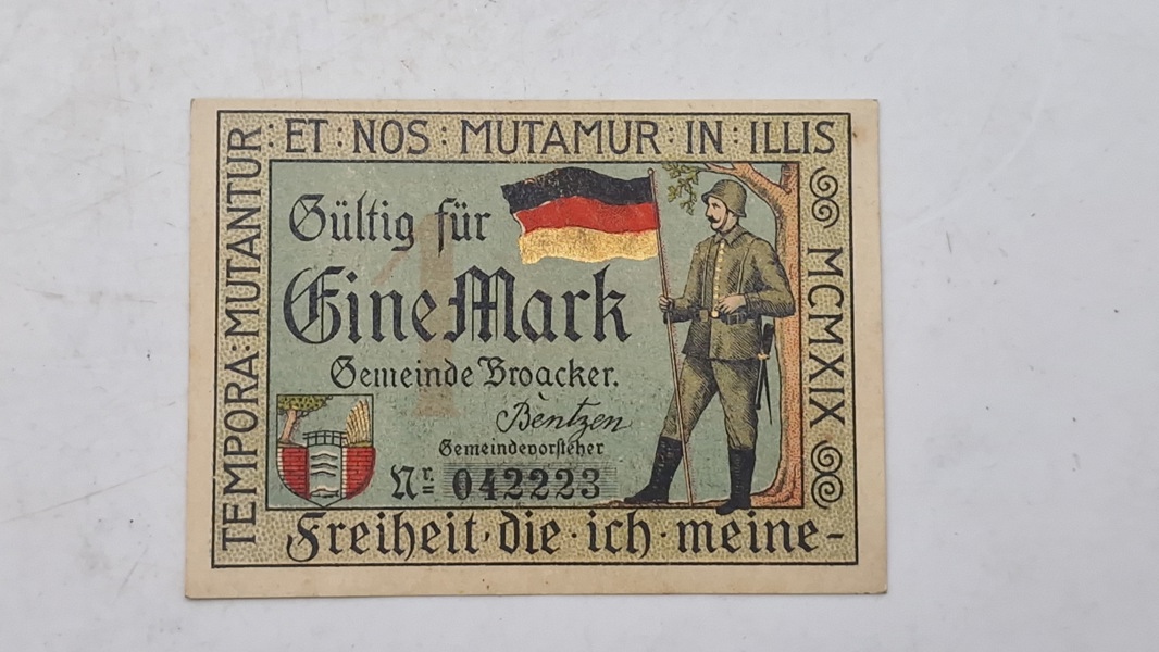 Original nødseddel - Broager 