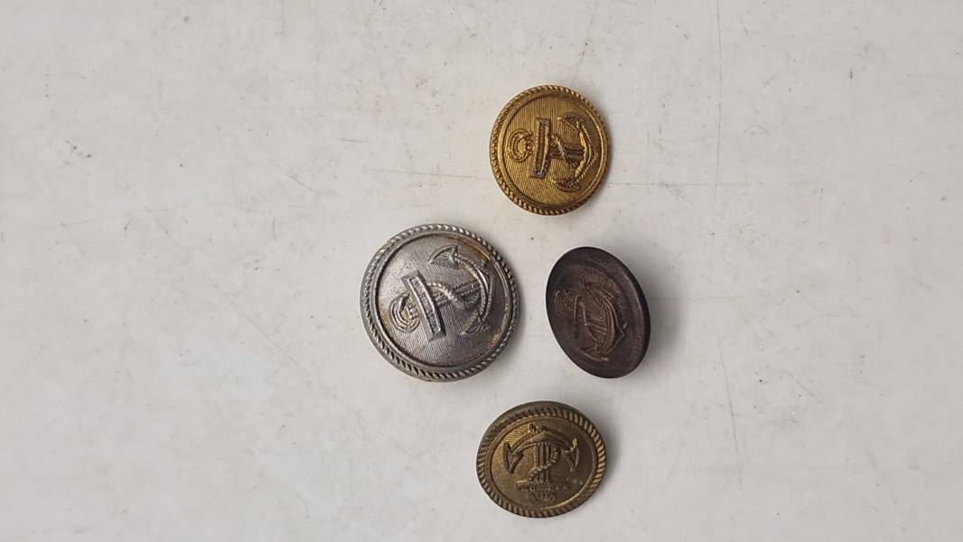 Samling originale tyske Kriegsmarine knapper, ww2