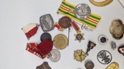 Stort lot pins og medaljer 