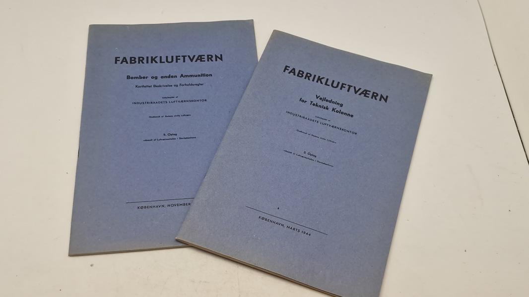 Originale hæfter, ww2 Fabrikluftværn 