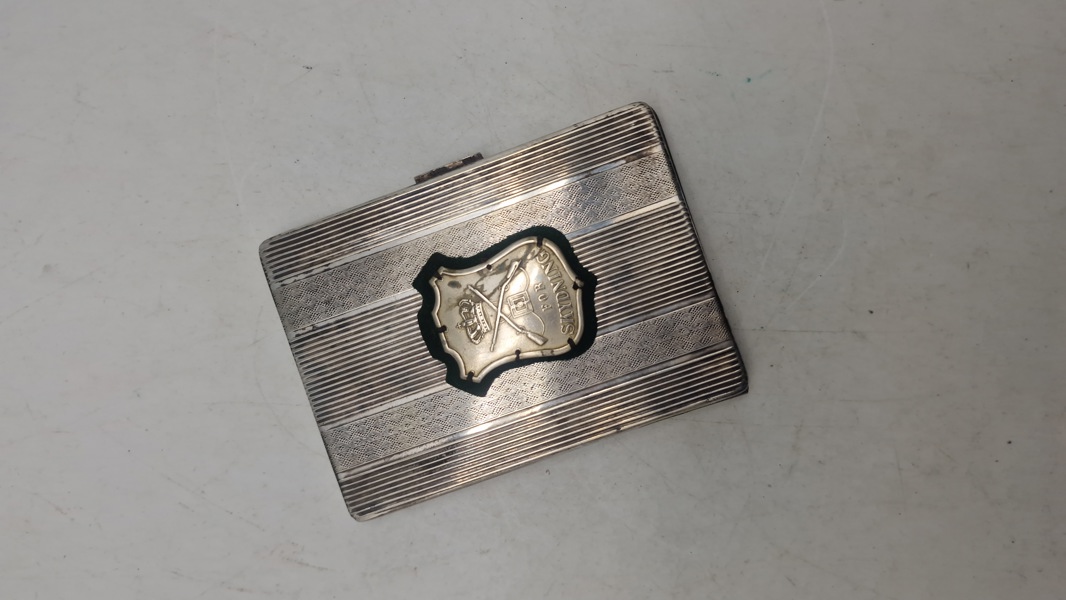 Etui af nysølv med skydeskjold i sølv model 1889