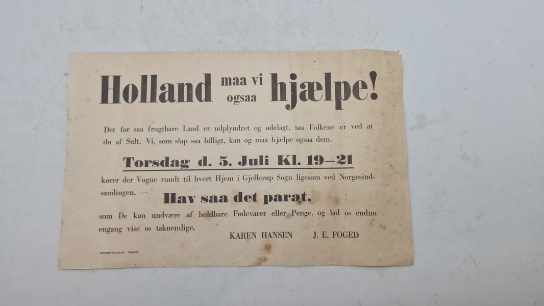 Flyveseddel Holland slut krigen 