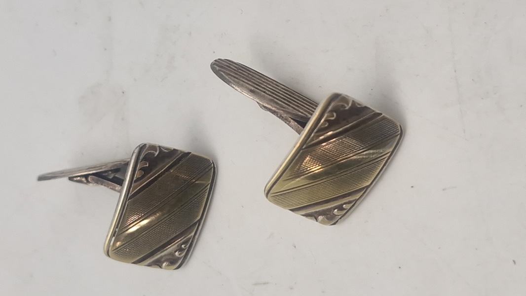 Manchetknapper, nysølv 