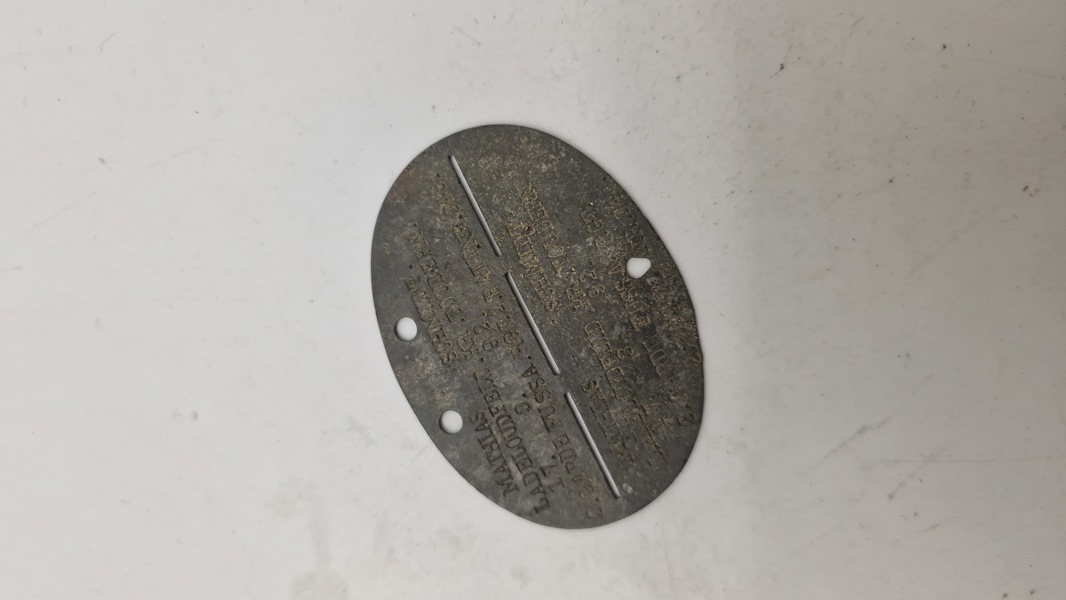 Originalt tysk erkennungsmarke, ww1