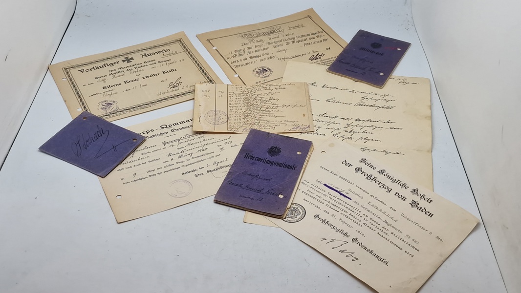 Originalt tysk ww1 lot fra ww1 på samme mand 