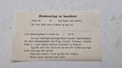 Original evakuerings seddel, ww2