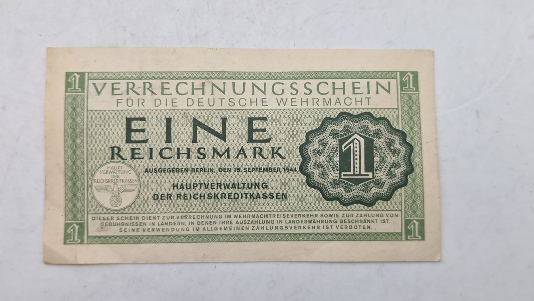 Original Eine Reichmark, ww2